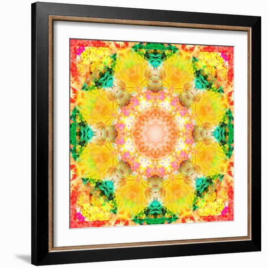 A Mandala Ornament from Flower Photographs, Conceptual Layer Work-Alaya Gadeh-Framed Photographic Print