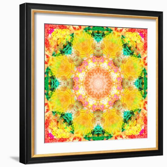 A Mandala Ornament from Flower Photographs, Conceptual Layer Work-Alaya Gadeh-Framed Photographic Print