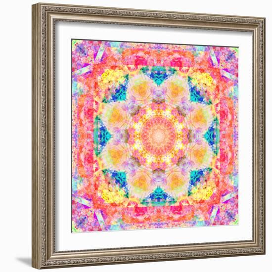 A Mandala Ornament from Flower Photographs, Conceptual Layer Work-Alaya Gadeh-Framed Photographic Print