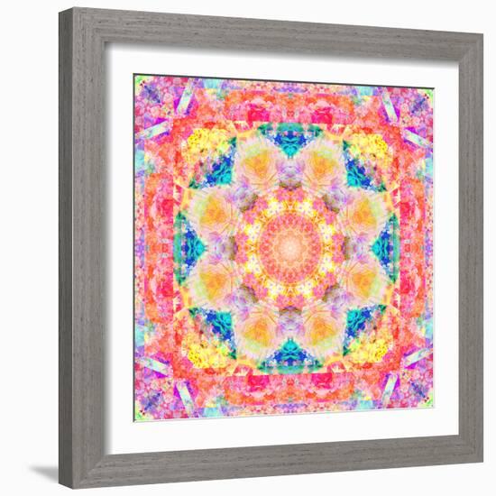 A Mandala Ornament from Flower Photographs, Conceptual Layer Work-Alaya Gadeh-Framed Photographic Print