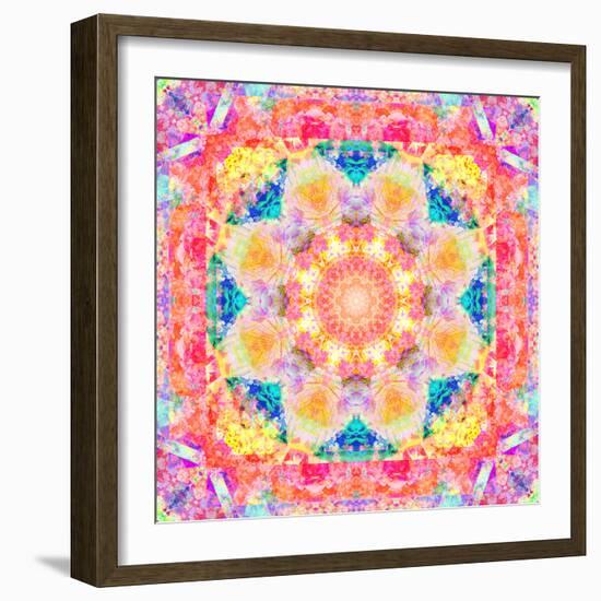 A Mandala Ornament from Flower Photographs, Conceptual Layer Work-Alaya Gadeh-Framed Photographic Print