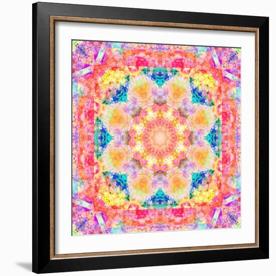 A Mandala Ornament from Flower Photographs, Conceptual Layer Work-Alaya Gadeh-Framed Photographic Print