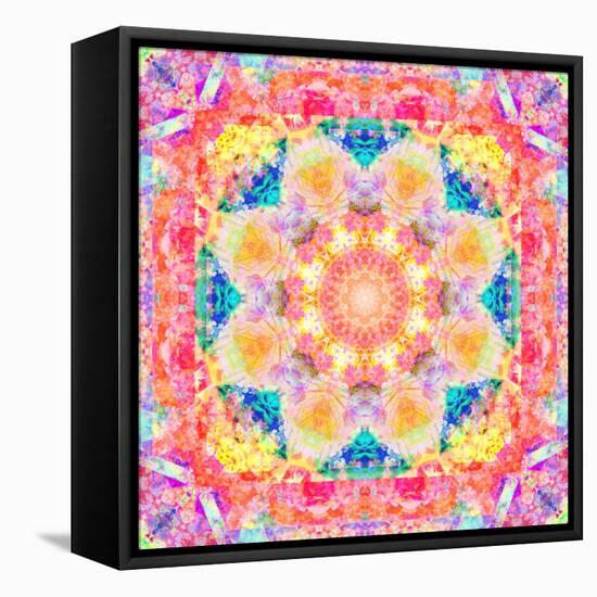 A Mandala Ornament from Flower Photographs, Conceptual Layer Work-Alaya Gadeh-Framed Premier Image Canvas