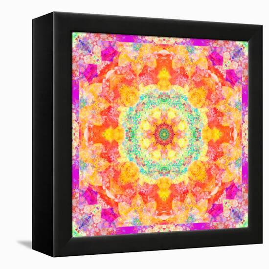 A Mandala Ornament from Flower Photographs, Conceptual Layer Work-Alaya Gadeh-Framed Premier Image Canvas