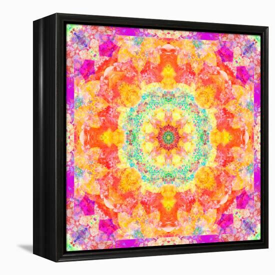 A Mandala Ornament from Flower Photographs, Conceptual Layer Work-Alaya Gadeh-Framed Premier Image Canvas