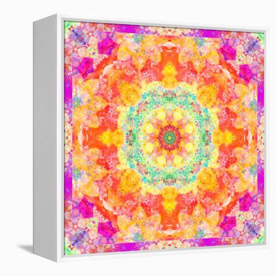 A Mandala Ornament from Flower Photographs, Conceptual Layer Work-Alaya Gadeh-Framed Premier Image Canvas