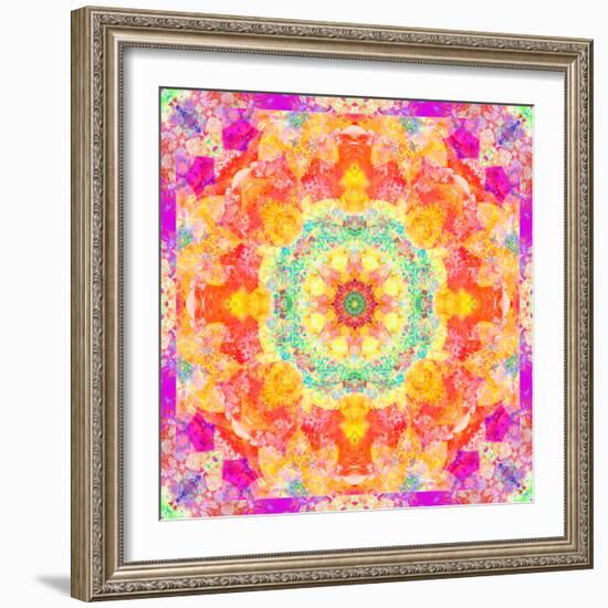 A Mandala Ornament from Flower Photographs, Conceptual Layer Work-Alaya Gadeh-Framed Photographic Print