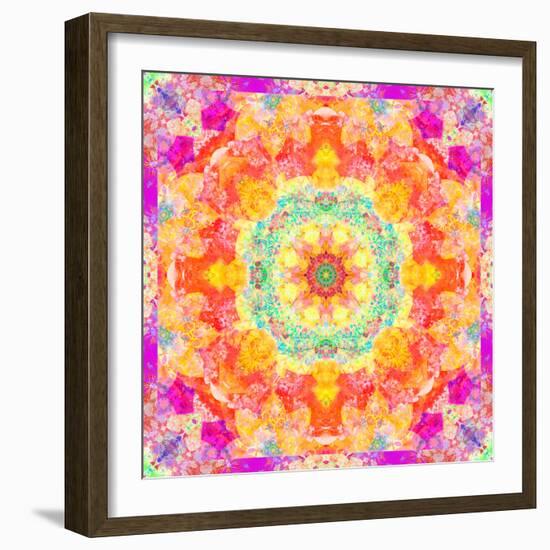 A Mandala Ornament from Flower Photographs, Conceptual Layer Work-Alaya Gadeh-Framed Photographic Print