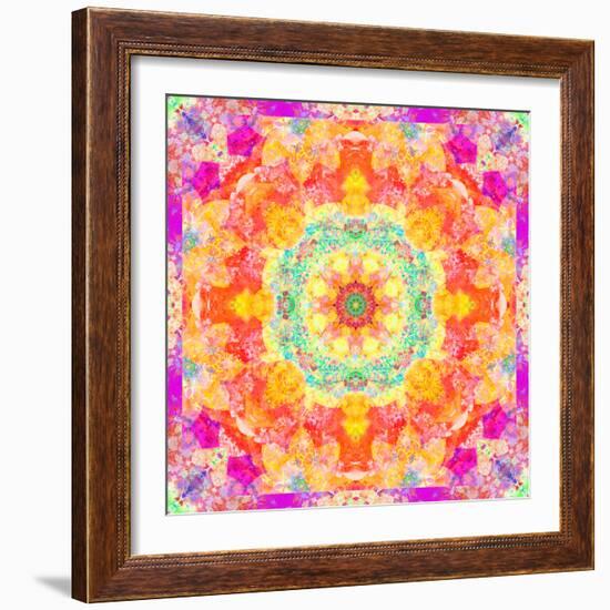 A Mandala Ornament from Flower Photographs, Conceptual Layer Work-Alaya Gadeh-Framed Photographic Print