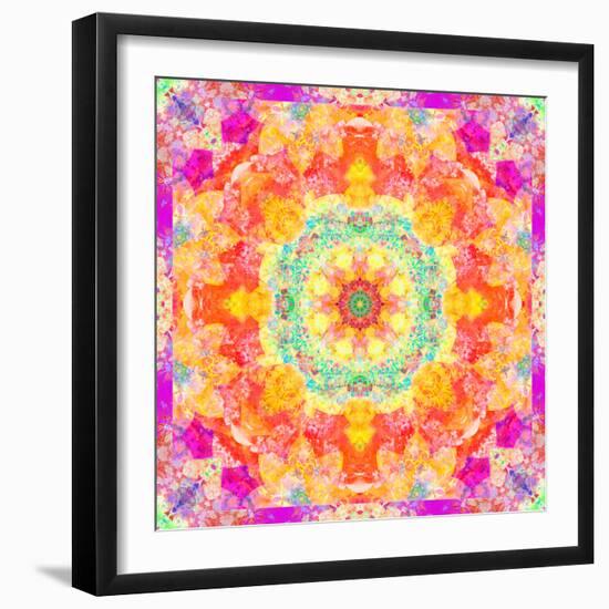 A Mandala Ornament from Flower Photographs, Conceptual Layer Work-Alaya Gadeh-Framed Photographic Print