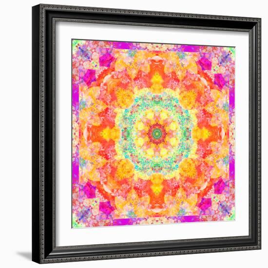 A Mandala Ornament from Flower Photographs, Conceptual Layer Work-Alaya Gadeh-Framed Photographic Print