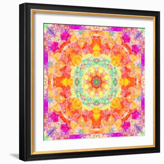 A Mandala Ornament from Flower Photographs, Conceptual Layer Work-Alaya Gadeh-Framed Photographic Print