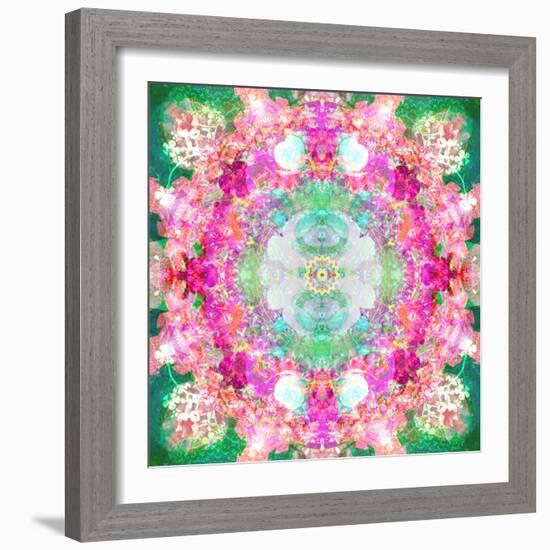 A Mandala Ornament from Flower Photographs, Conceptual Layer Work-Alaya Gadeh-Framed Photographic Print