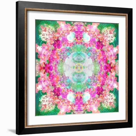 A Mandala Ornament from Flower Photographs, Conceptual Layer Work-Alaya Gadeh-Framed Photographic Print