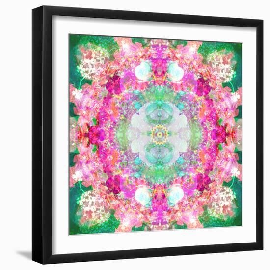 A Mandala Ornament from Flower Photographs, Conceptual Layer Work-Alaya Gadeh-Framed Photographic Print