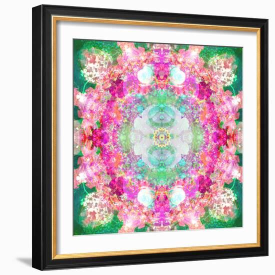 A Mandala Ornament from Flower Photographs, Conceptual Layer Work-Alaya Gadeh-Framed Photographic Print