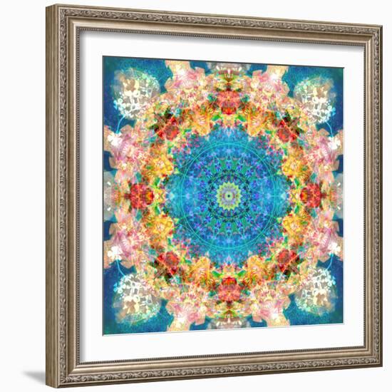 A Mandala Ornament from Flower Photographs, Conceptual Layer Work-Alaya Gadeh-Framed Photographic Print