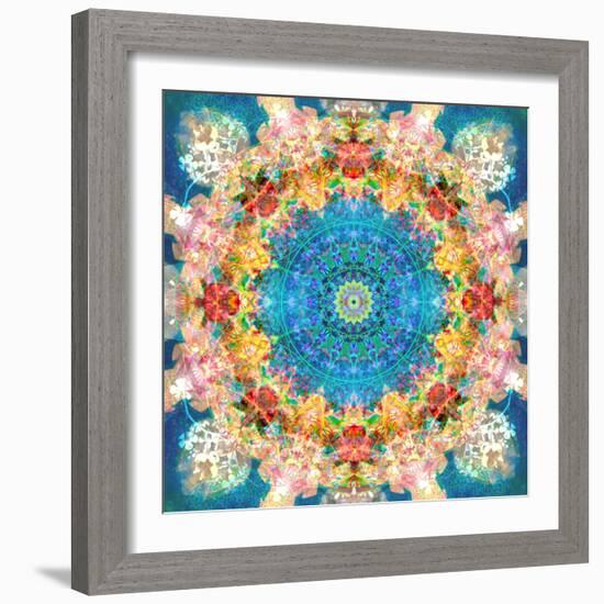 A Mandala Ornament from Flower Photographs, Conceptual Layer Work-Alaya Gadeh-Framed Photographic Print