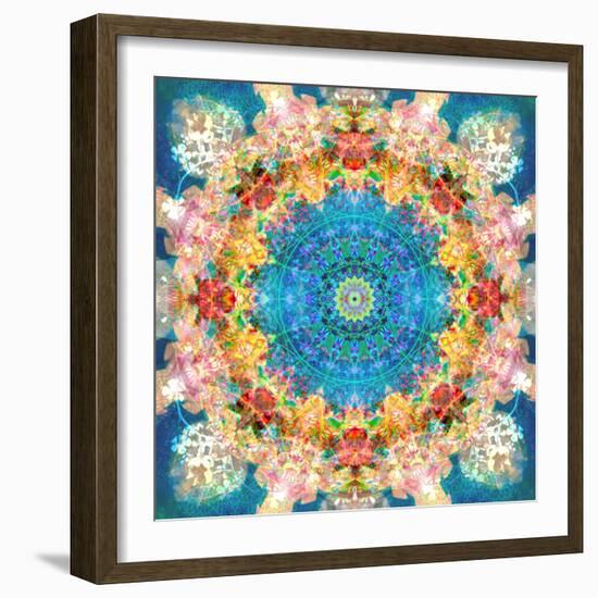 A Mandala Ornament from Flower Photographs, Conceptual Layer Work-Alaya Gadeh-Framed Photographic Print