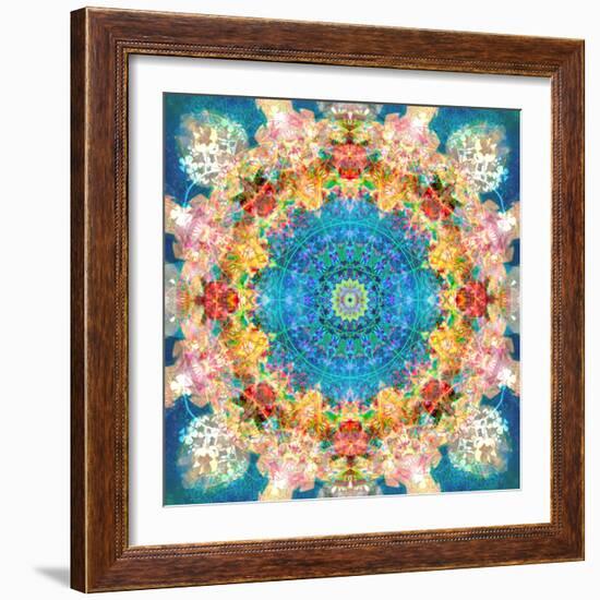 A Mandala Ornament from Flower Photographs, Conceptual Layer Work-Alaya Gadeh-Framed Photographic Print