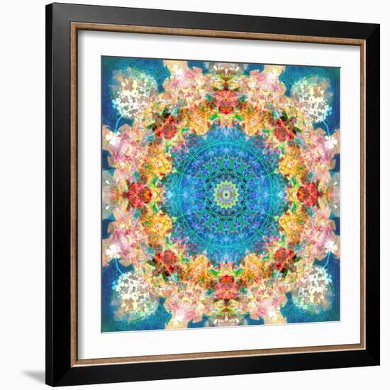 A Mandala Ornament from Flower Photographs, Conceptual Layer Work-Alaya Gadeh-Framed Photographic Print