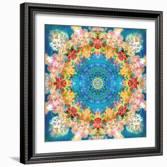 A Mandala Ornament from Flower Photographs, Conceptual Layer Work-Alaya Gadeh-Framed Photographic Print