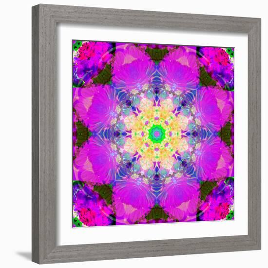 A Mandala Ornament from Flower Photographs, Conceptual Layer Work-Alaya Gadeh-Framed Photographic Print