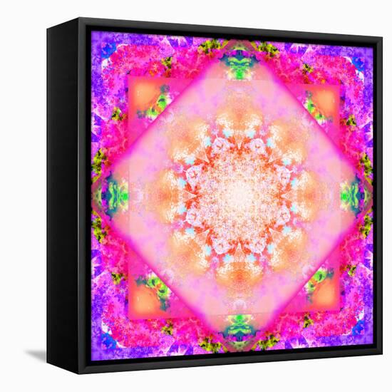 A Mandala Ornament from Flower Photographs, Conceptual Layer Work-Alaya Gadeh-Framed Premier Image Canvas