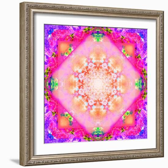 A Mandala Ornament from Flower Photographs, Conceptual Layer Work-Alaya Gadeh-Framed Photographic Print