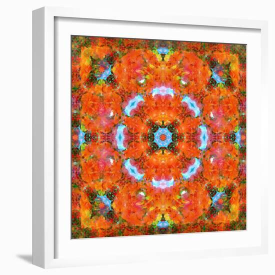 A Mandala Ornament from Flower Photographs, Conceptual Layer Work-Alaya Gadeh-Framed Photographic Print