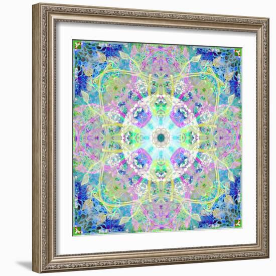 A Mandala Ornament from Flowers, Photograph, Many Layer Artwork-Alaya Gadeh-Framed Photographic Print