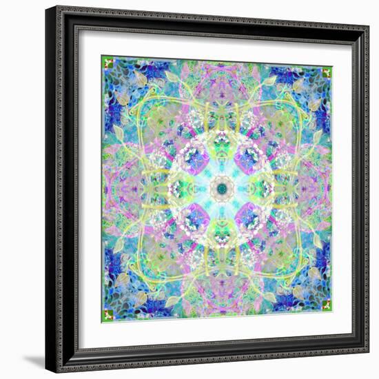 A Mandala Ornament from Flowers, Photograph, Many Layer Artwork-Alaya Gadeh-Framed Photographic Print