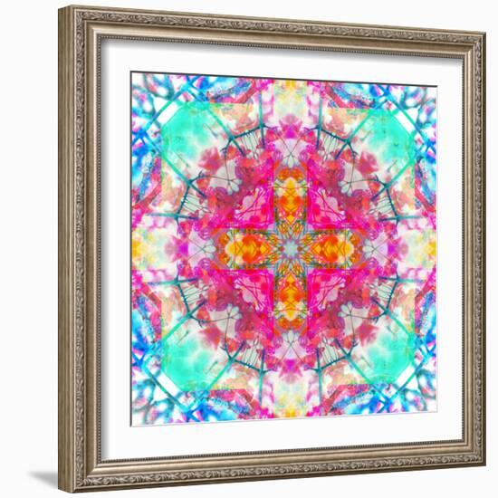 A Mandala Ornament from Flowers, Photograph, Many Layer Artwork-Alaya Gadeh-Framed Photographic Print