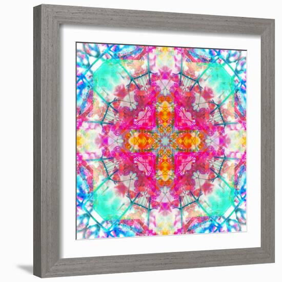 A Mandala Ornament from Flowers, Photograph, Many Layer Artwork-Alaya Gadeh-Framed Photographic Print