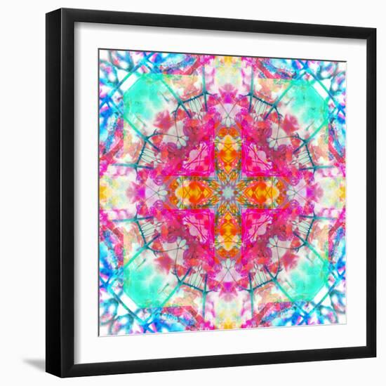 A Mandala Ornament from Flowers, Photograph, Many Layer Artwork-Alaya Gadeh-Framed Photographic Print