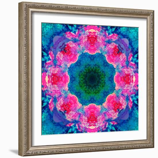 A Mandala Ornament from Flowers, Photograph, Many Layer Artwork-Alaya Gadeh-Framed Photographic Print