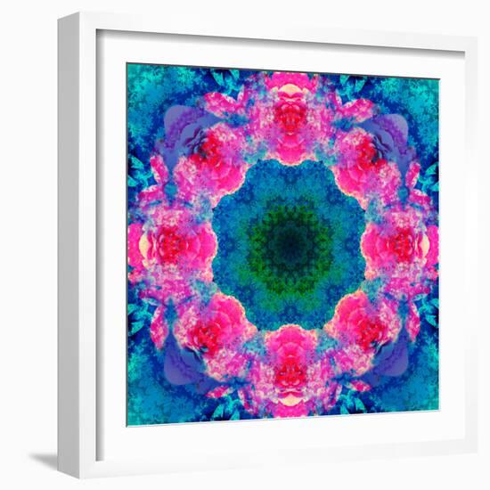 A Mandala Ornament from Flowers, Photograph, Many Layer Artwork-Alaya Gadeh-Framed Photographic Print