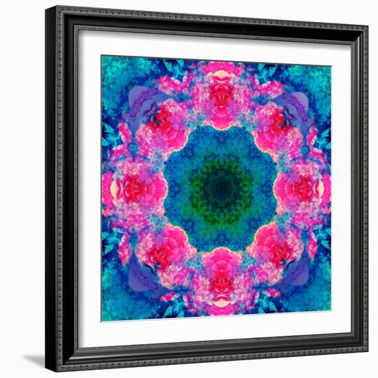 A Mandala Ornament from Flowers, Photograph, Many Layer Artwork-Alaya Gadeh-Framed Photographic Print