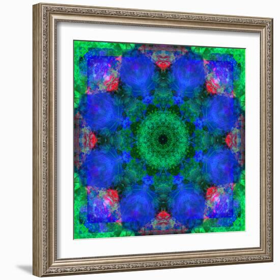 A Mandala Ornament from Flowers, Photograph, Many Layer Artwork-Alaya Gadeh-Framed Photographic Print