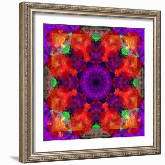 A Mandala Ornament from Flowers, Photograph, Many Layer Artwork-Alaya Gadeh-Framed Photographic Print