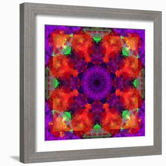 A Mandala Ornament from Flowers, Photograph, Many Layer Artwork-Alaya Gadeh-Framed Photographic Print