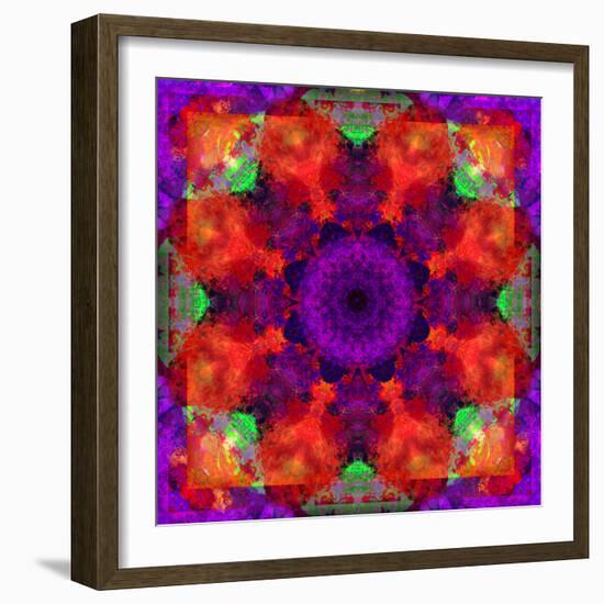 A Mandala Ornament from Flowers, Photograph, Many Layer Artwork-Alaya Gadeh-Framed Photographic Print