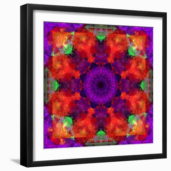 A Mandala Ornament from Flowers, Photograph, Many Layer Artwork-Alaya Gadeh-Framed Photographic Print