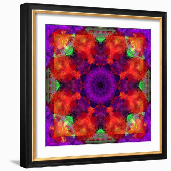 A Mandala Ornament from Flowers, Photograph, Many Layer Artwork-Alaya Gadeh-Framed Photographic Print