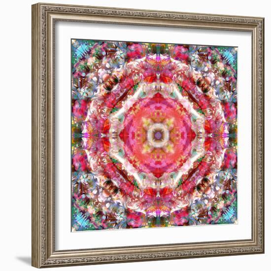 A Mandala Ornament from Flowers, Photograph, Many Layer Artwork-Alaya Gadeh-Framed Photographic Print