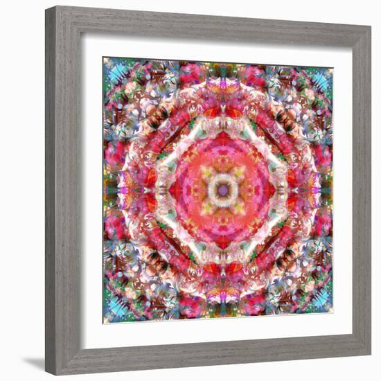 A Mandala Ornament from Flowers, Photograph, Many Layer Artwork-Alaya Gadeh-Framed Photographic Print