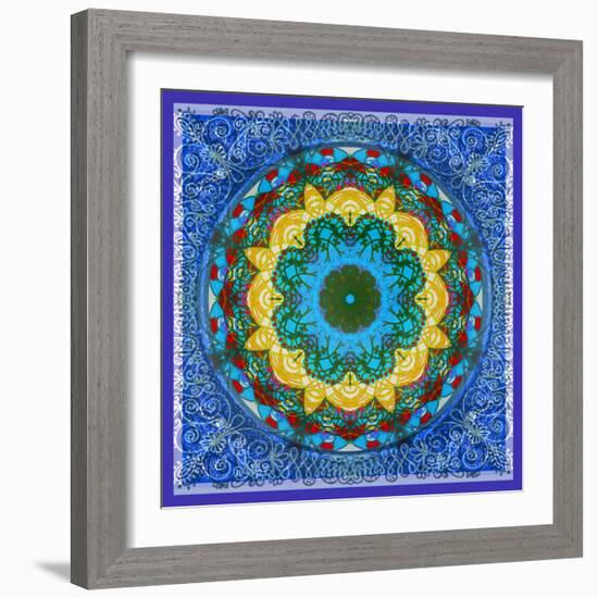 A Mandala Ornament from Flowers, Photograph, Many Layer Artwork-Alaya Gadeh-Framed Photographic Print