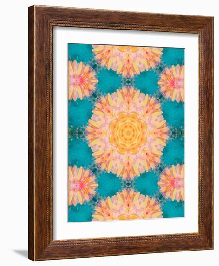 A Mandala Ornament from Flowers, Photograph, Many Layer Artwork-Alaya Gadeh-Framed Photographic Print