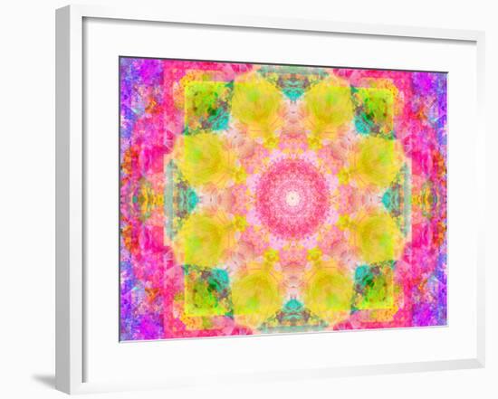 A Mandala Ornament from Flowers, Photograph, Many Layer Artwork-Alaya Gadeh-Framed Photographic Print