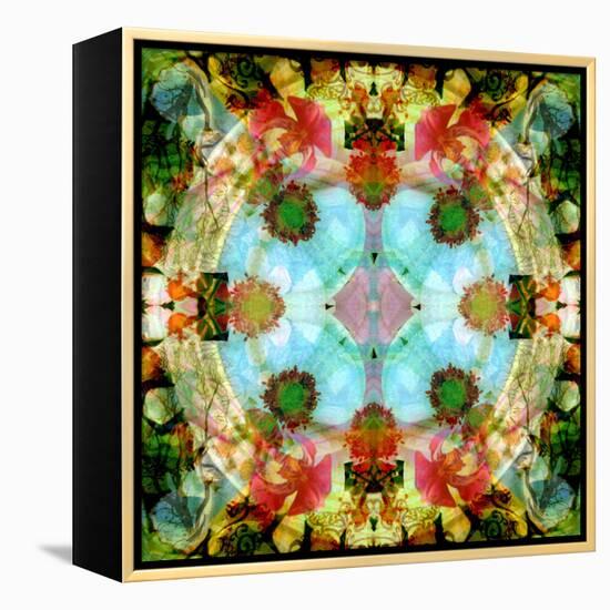 A Mandala Out of Flower a Montage-Alaya Gadeh-Framed Premier Image Canvas